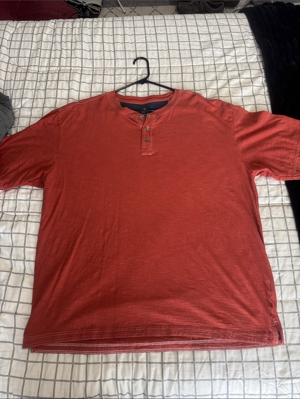 RedHead Men's Brick Rust color Short-Sleeve Henley